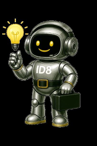 ID8 — AI Idea Agent mascot